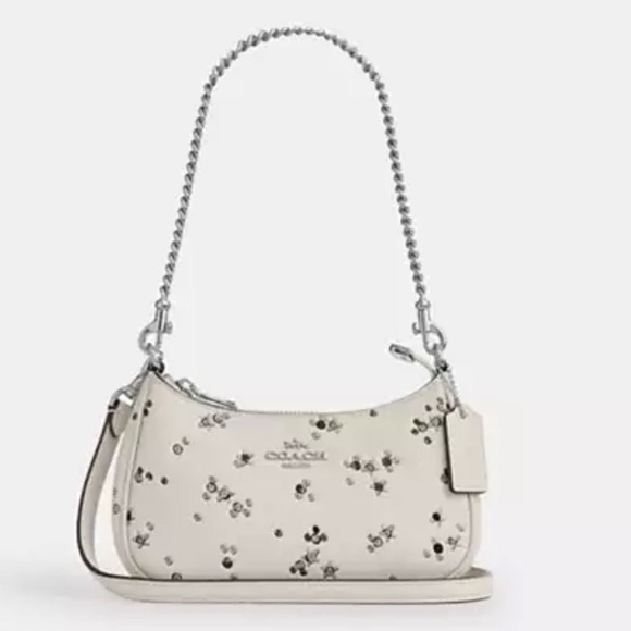 Coach Handbags - 🩵Coach NWT Teri Mini Crossbody With Star Print/ Crossbody/Silver Chain Strap